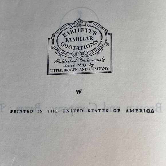 Familiar Quotations by John Bartlett Hardcover Book 1955 Thirteenth Centennial E - Picture 9 of 9